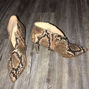 Jessica Simpson Snakeskin Booties Heels Boots